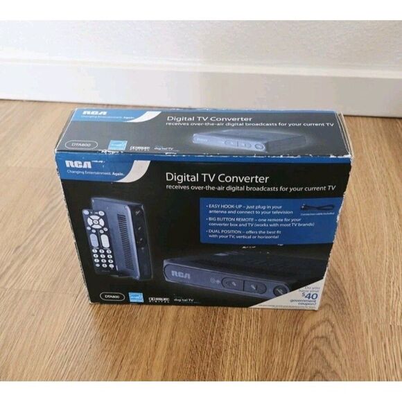 RCA Digital TV Converter DTA800 For Analog TV and Remote New Open Box DTA800 - Picture 1 of 6